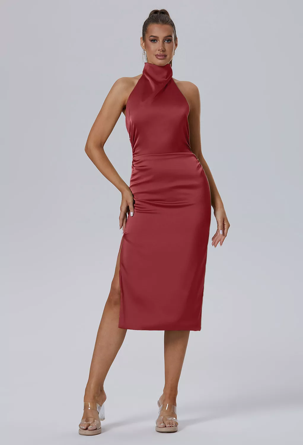 AW Cyclone Burgundy  Spring Wedding Guest Dresses